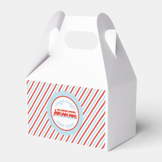 Trein Verjaardag Gable Favor Box Bedankdoosjes (Achterkant)