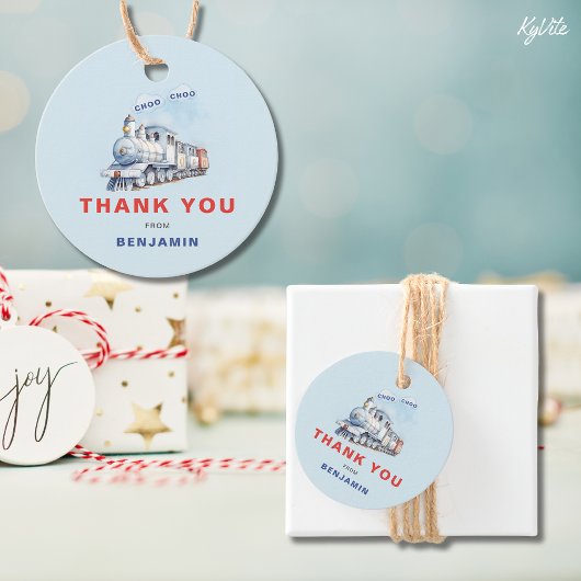 Trein Verjaardagscyclus Rond Label Chugga Chugga