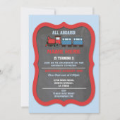 Trein Verjaardagsfeest Treinstation Choo Choo Kaart (Voorkant)