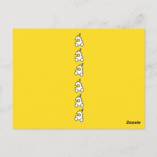 Trein Verjaardagsfeestje Briefkaart (Achterkant)