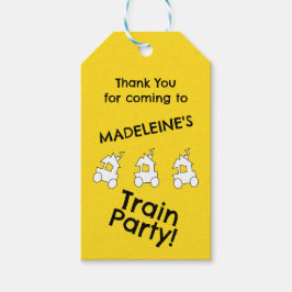 Trein Verjaardagsfeestje Cadeaulabel