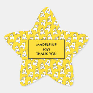 Trein Verjaardagsfeestje Goody Bag Ster Sticker