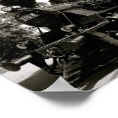 Trein verlaat station poster (Hoek)