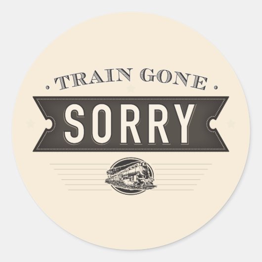 Trein weg sorry. stickers (Voorkant)