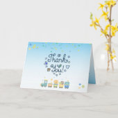 Treinbakken Blauw Hartelijk dank Kaart (Gele Bloem)