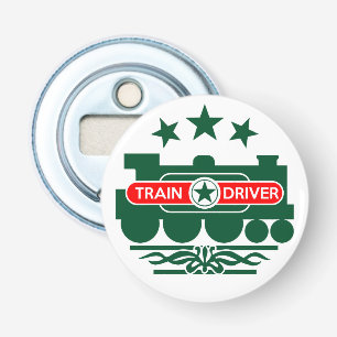 Treinbestuurder Button Flesopener