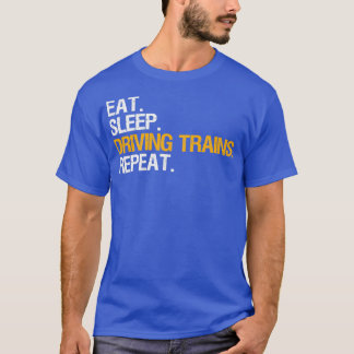 Treinbestuurder locomotief machinist Eat Sleep Gif T-shirt