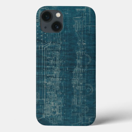 Treinblauwdruk I Case-Mate iPhone Case (Achterkant)