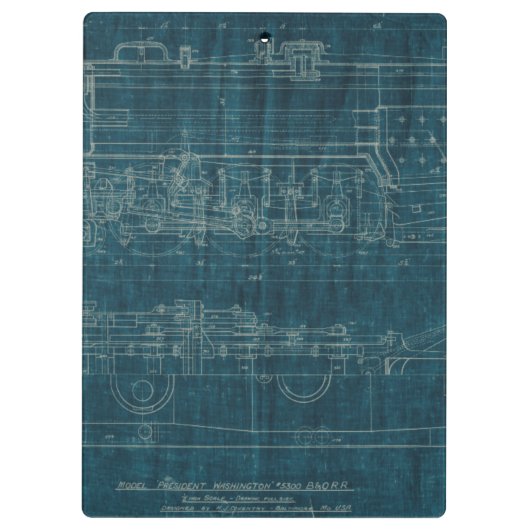 Treinblauwdruk I Klembord (Achterkant)