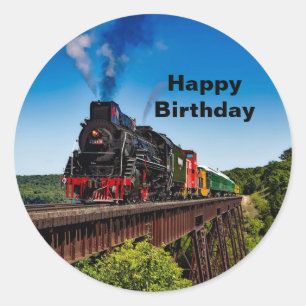 treinbrug foto Verjaardag Ronde Sticker