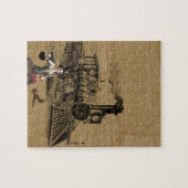 treinen Decoratieve puzzel (Horizontaal)