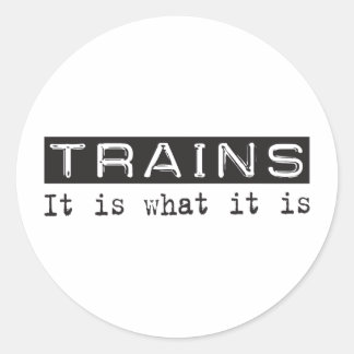 Treinen die het is ronde sticker