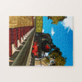 treinen geïllustreerde reeks legpuzzel (Horizontaal)