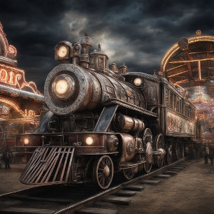 Treinen Locomotief Stoommachine Stropdas