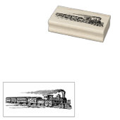  treinen met kunststempel 	rubberstempel (Gestempeld)