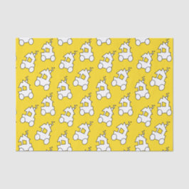 Treinen op Yellow Tissuepapier