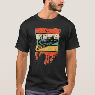 Treinen Retro Locomotief Retro Tra T-shirt