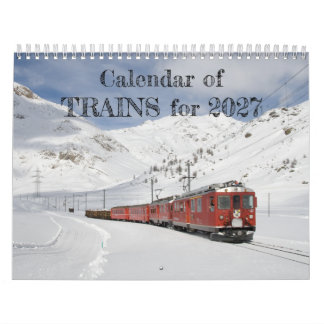 Treinenkalender voor 2027 Stoom en Diesel Kalender