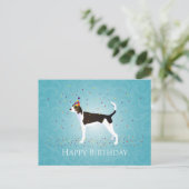 Treing Walker Coonhound Happy Birthday Design Briefkaart (Staand voorkant)