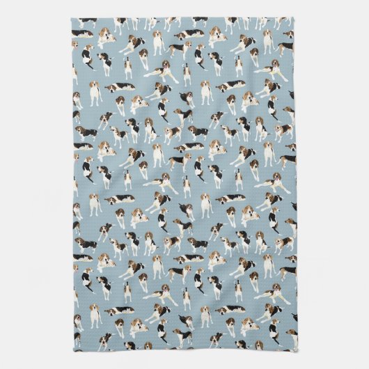 Treing Walker Coonhound Kitchen Towel Theedoek (Verticaal)