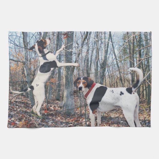 Treing Walker Coonhound Kitchen Towel Theedoek (Horizontaal)