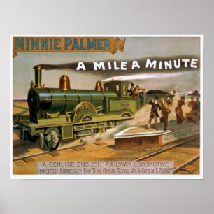  treinillustratie poster