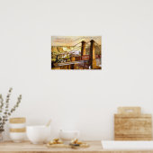 treinillustratie poster (Keuken)