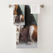 Treining Walker Coonhound Hond in Sneeuw Kerstmis Bad Handdoek (Insitu)
