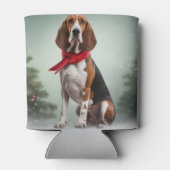 Treining Walker Coonhound Hond in Sneeuw Kerstmis Blikjeskoeler (Achterkant)