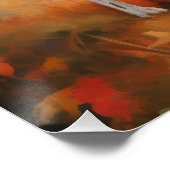 Treining Walker Coonhound in Herfstbladeren Herfst Perfect Poster (Hoek)