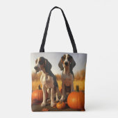 Treining Walker Coonhound Puppy Herfst Pompoen Draagtas (Achterkant)