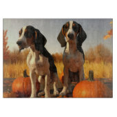 Treining Walker Coonhound Puppy Herfst Pompoen Snijplank (Voorkant)