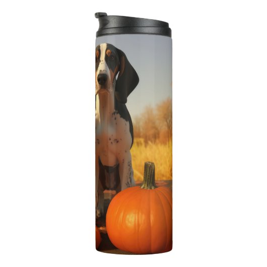 Treining Walker Coonhound Puppy Herfst Pompoen Thermosbeker (Geroteerd rechts)