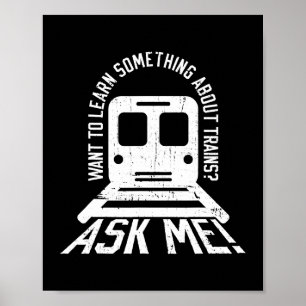 Treiningenieur en spoorwegmotorarbeider Spoorweg Poster