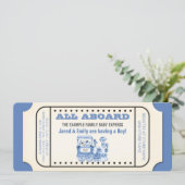  treinkaartje Baby Jongensdouche Kaart (Staand voorkant)