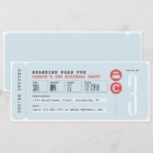 Treinkaartje verjaardagsfeest uitnodiging (Voorkant / Achterkant)