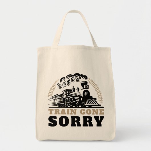 Treinkloon Sorry Tote Bag (Voorkant)
