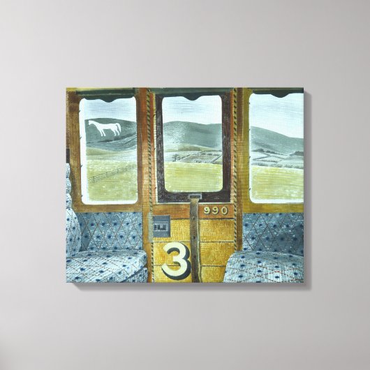 Treinlandschap (door Eric Ravilious) Canvas Afdruk (Voorkant)