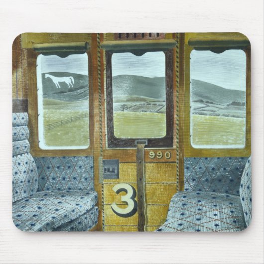 Treinlandschap (door Eric Ravilious) Muismat (Voorkant)