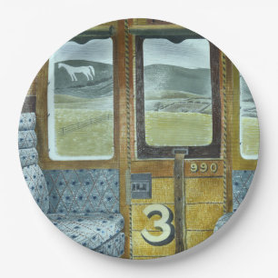Treinlandschap (door Eric Ravilious) Papieren Bordje