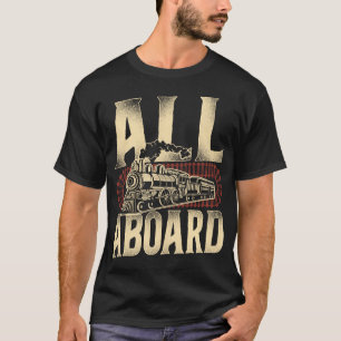 Treinlocomotief Alle aan boord T-shirt