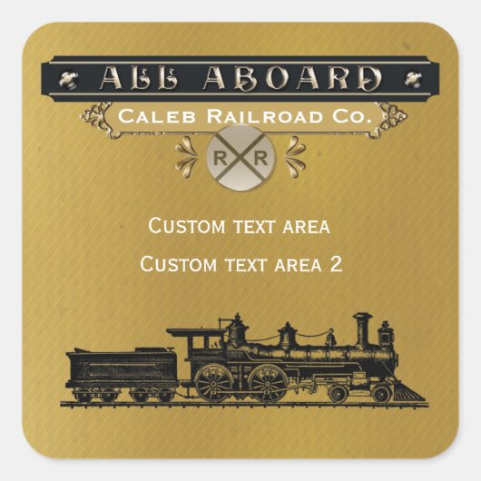  treinlocomotief stoomfeest Sticker (Voorkant)