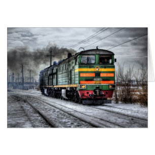 Treinlocomotief Winter Rusland Fotonota