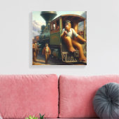 Treinmachinist Bigfoot Canvas Afdruk (Insitu (Woonkamer))