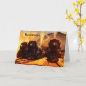 Treinmetafoor-stoomplaat van treinen kaart (Gele Bloem)