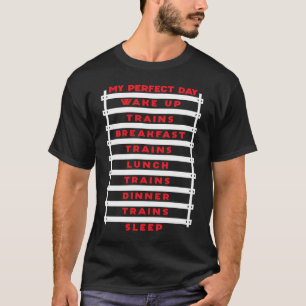 Treinmodel Perfecte Dag Locomotiefspoorlijn T-shirt