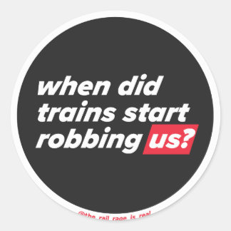 Treinoverval - sticker