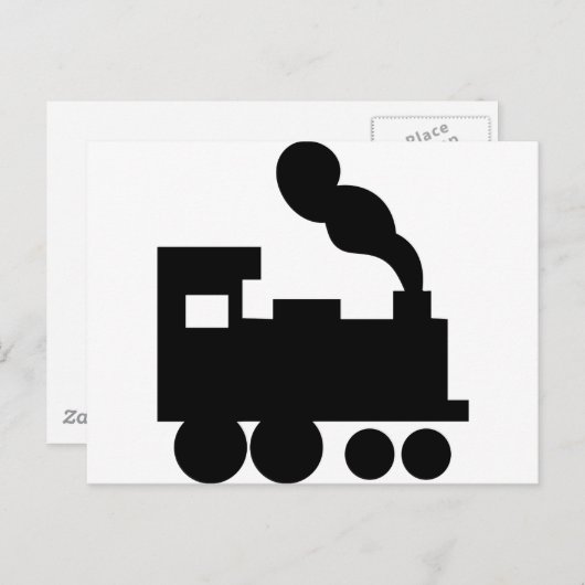 treinpictogram briefkaart (Voorkant / Achterkant)