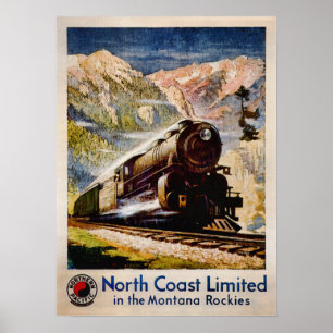  treinreis in Montana Poster