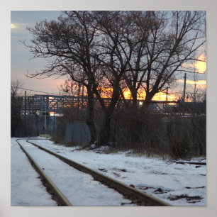 Treinreizen met Snow Poster